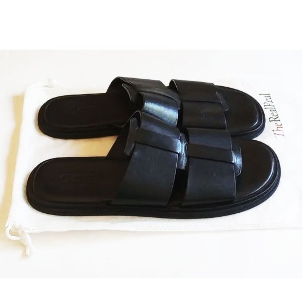 COS Woven Leather Sandals 10 Black